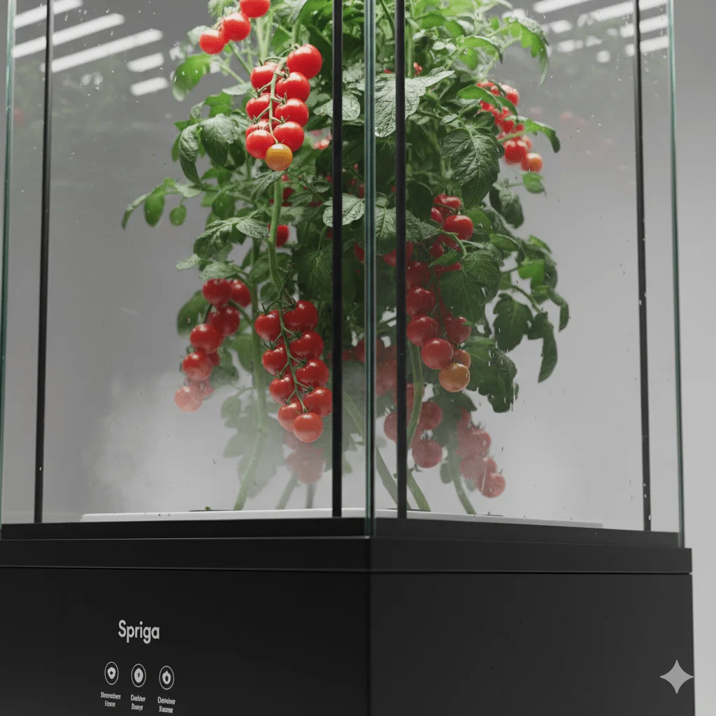 Fresh tomatoes growing